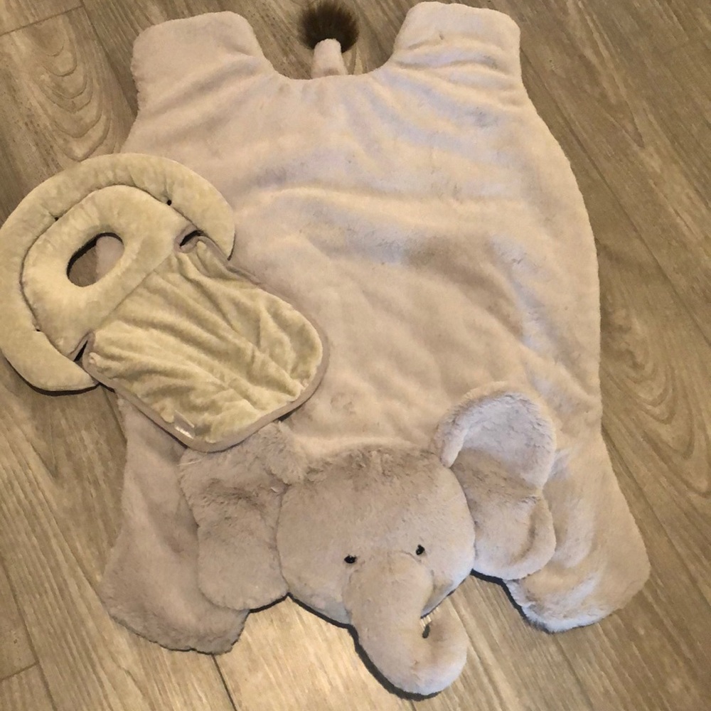 Pottery barn kids baby play mat/pillow flat head